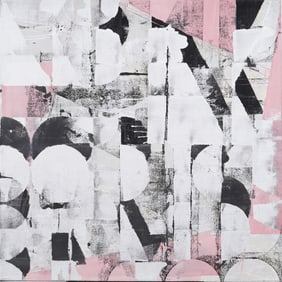 Vintage American Modernist Large Abstract Expressionist New York School MCM Oil Painting