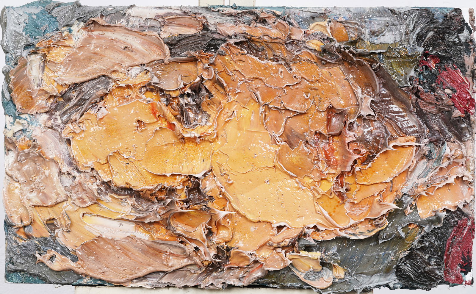 Vintage American Modernist Thick Impasto Abstract Oil Painting (1 of 8)