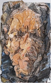 Vintage American Modernist Thick Impasto Abstract Oil Painting