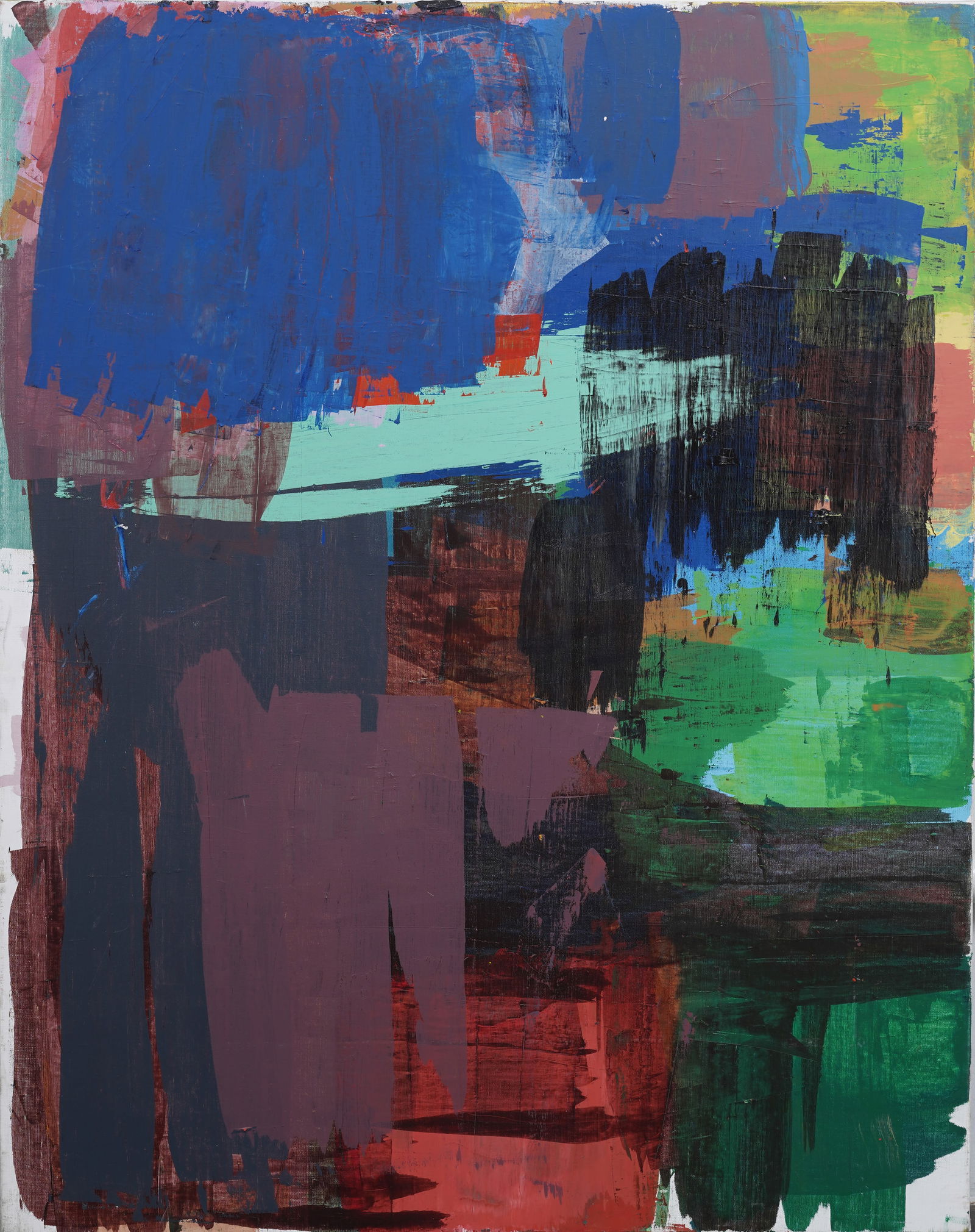 Monumental Vintage American Modernist Abstract Expressionist Original Oil Painting (1 of 6)