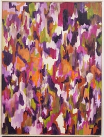 Vintage American Modernist Abstract  Oil Painting