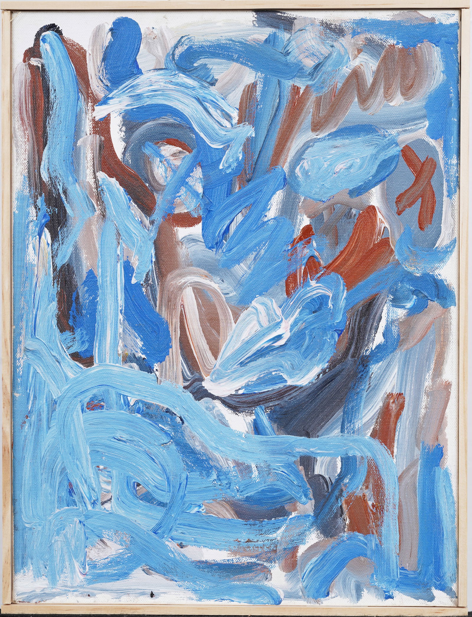 Vintage American Modernist Signed Abstract Expressionist Framed Oil Painting (1 of 6)