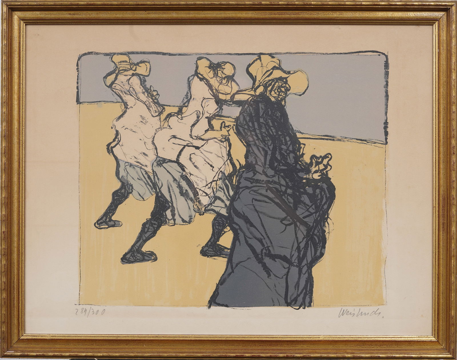 "Les Glaneuses Lorraines" French Modernist Print Claude Weisbuch (1927-2014) (1 of 7)