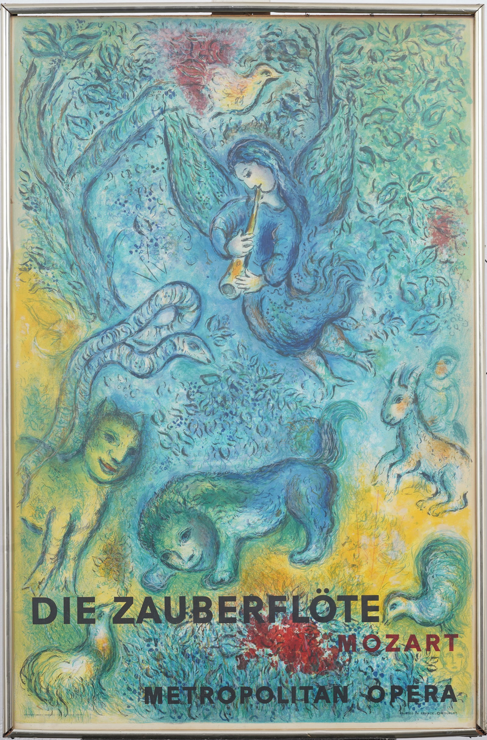 Large  Vintage Marc Chagall Exhibition Framed Poster (1 of 9)