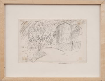 ATTR Pierre Bonnard (1867 - 1947) Antique French Landscape Pencil Sketch Wildenstein Prov