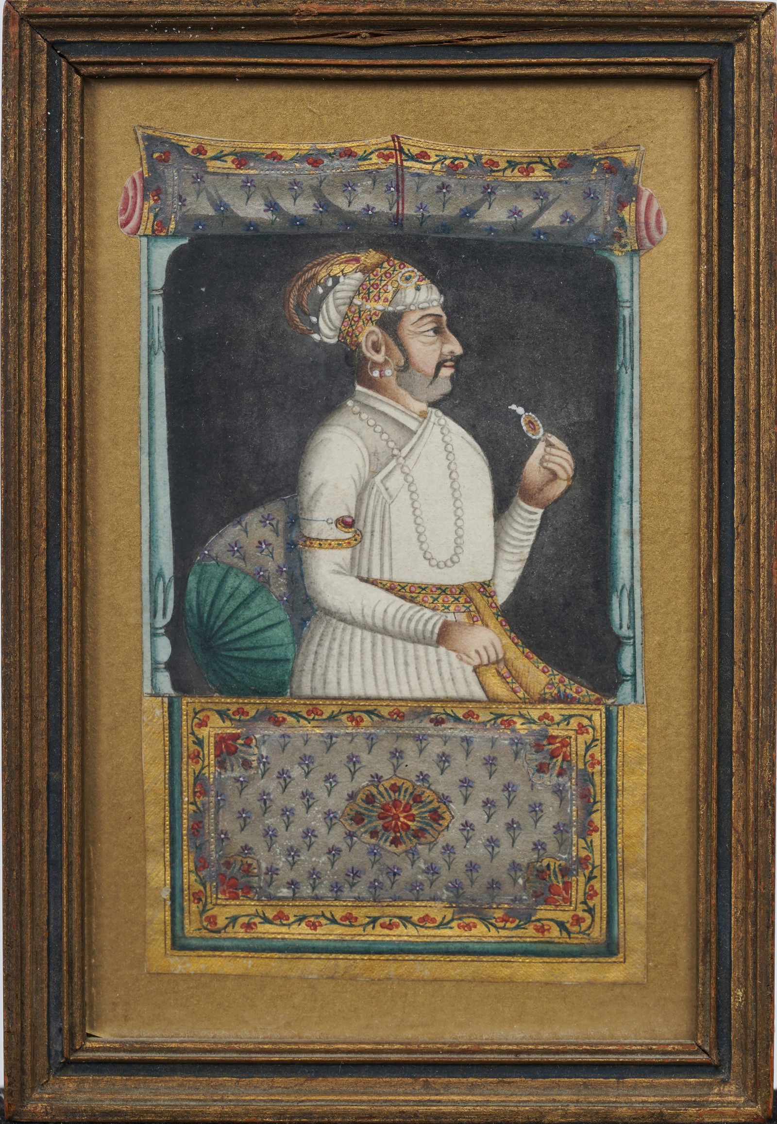 Antique Indian Realist Male Portrait Framed Original Painting Christies Provenance (1 of 6)