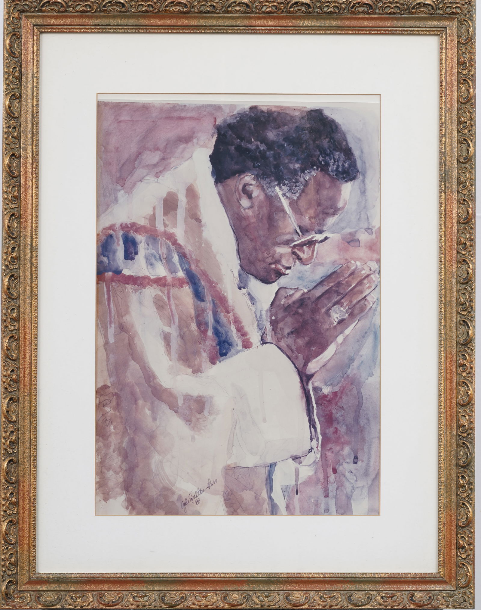 Gale Fulton Ross Vintage American Religous Pastor Portrait Framed Black Woman Artist Painting (1 of 6)