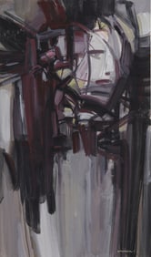 "J. Alvin Storck" Vintage American School Modernist Abstract Expressionist Signed Original Painting