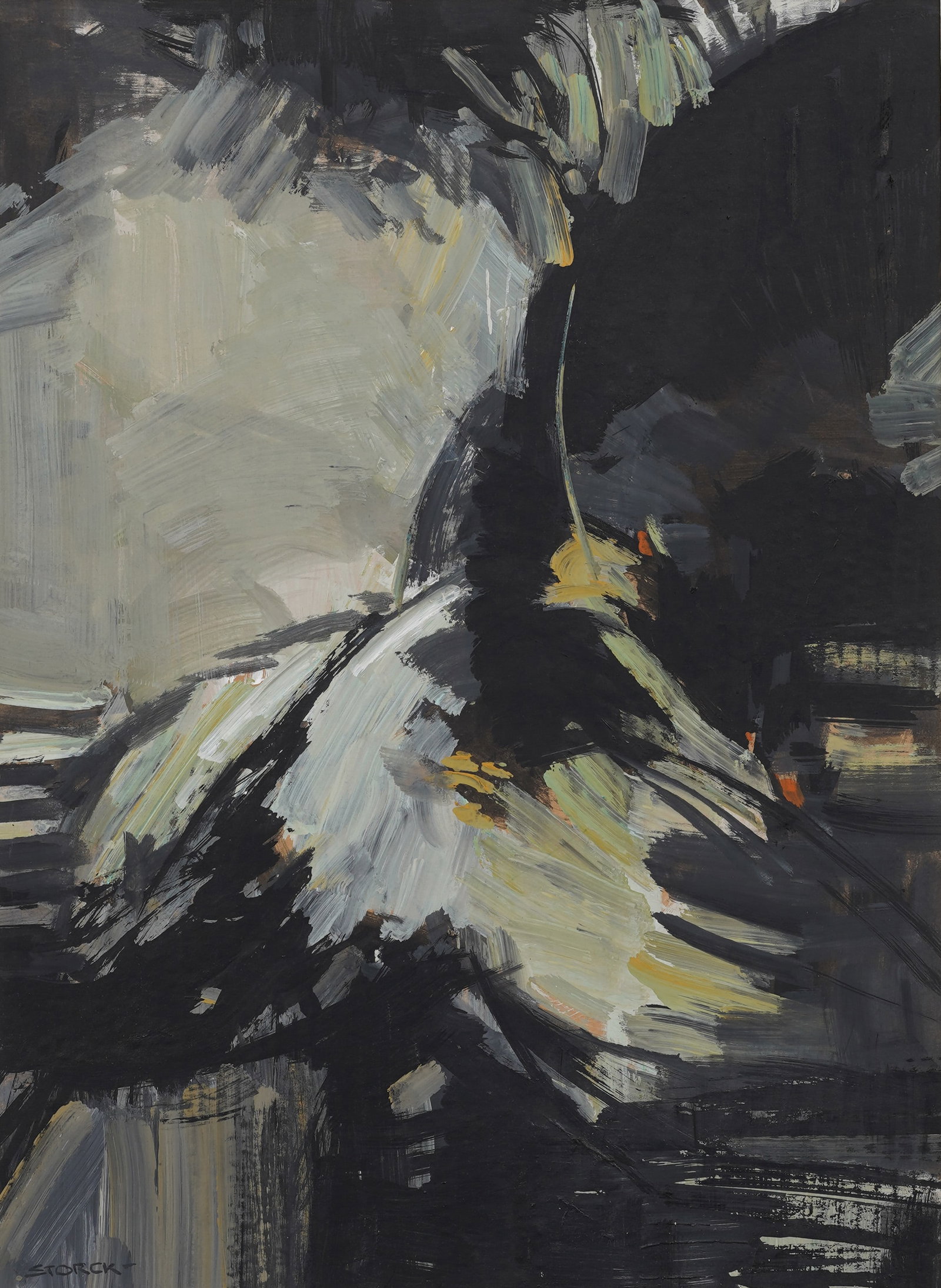 Botanical Evolution "J. Alvin Storck" Vintage American School Modernist Signed Casein Painting (1 of 7)