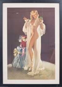 Haddon H. Sundblom Vintage American Realist Nude Pinup Framed Lithograph