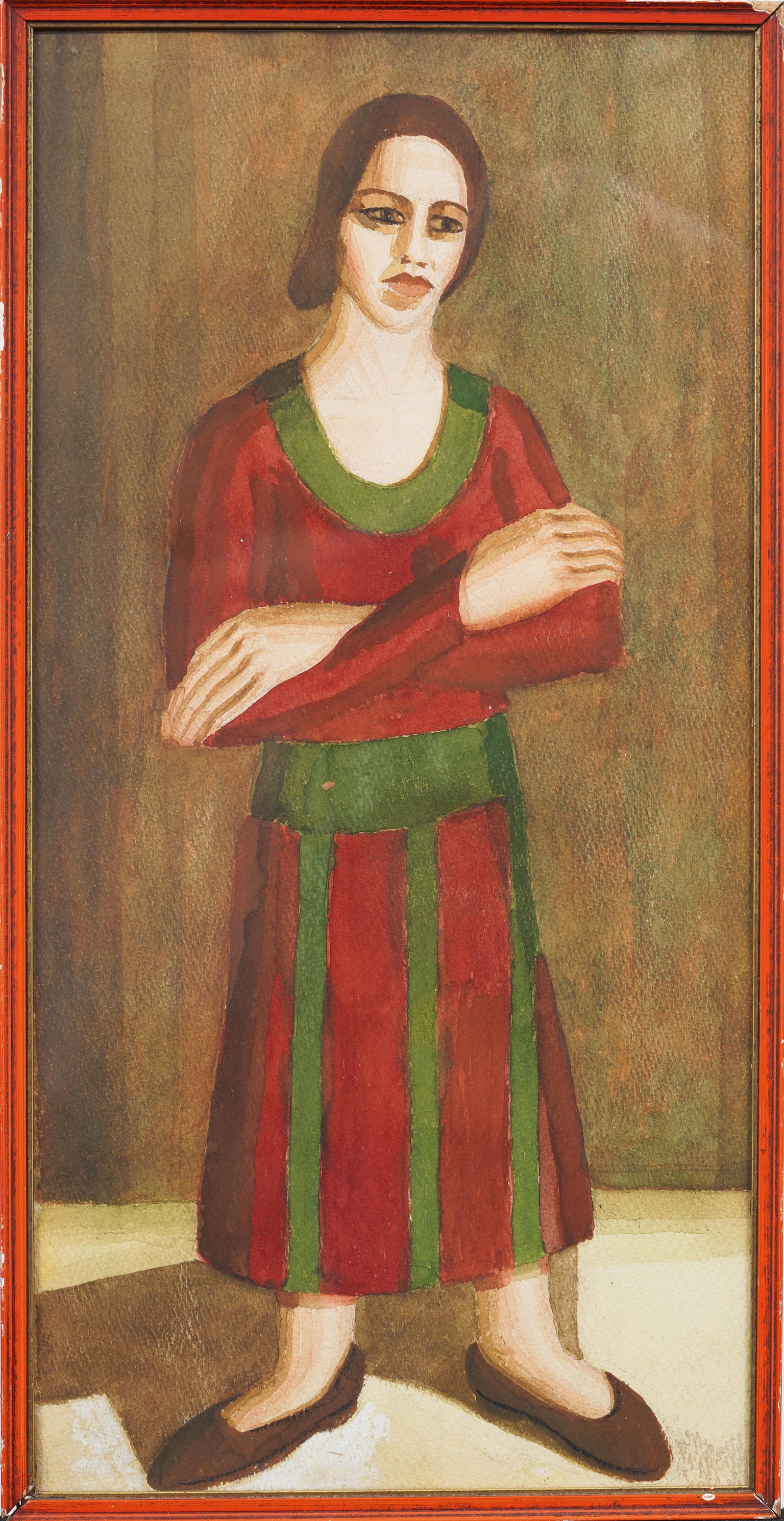 Harry Gregory Ackerman (1909) Vintage American Modernist Woman Portrait Framed Painting (1 of 6)