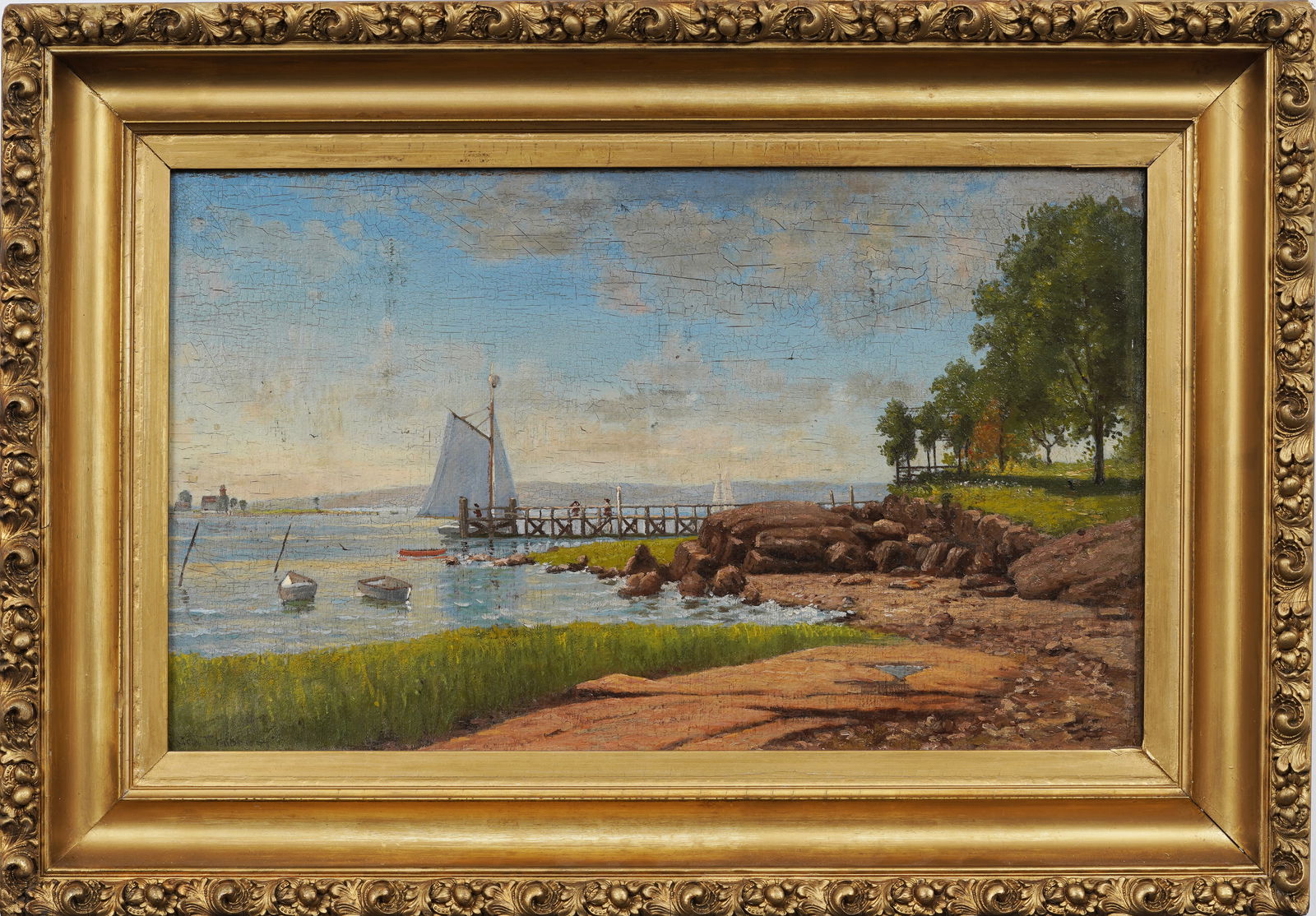 George Thompson Hobbs (1846 - 1929) Signed 19th Century American Coastal Landscape Painting (1 of 7)