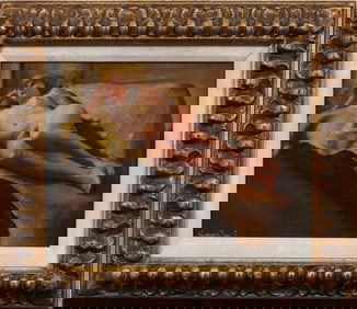 Richard R. Clive (1912 - 1992) Vintage American Modernist Reclining Nude Framed Oil Painting