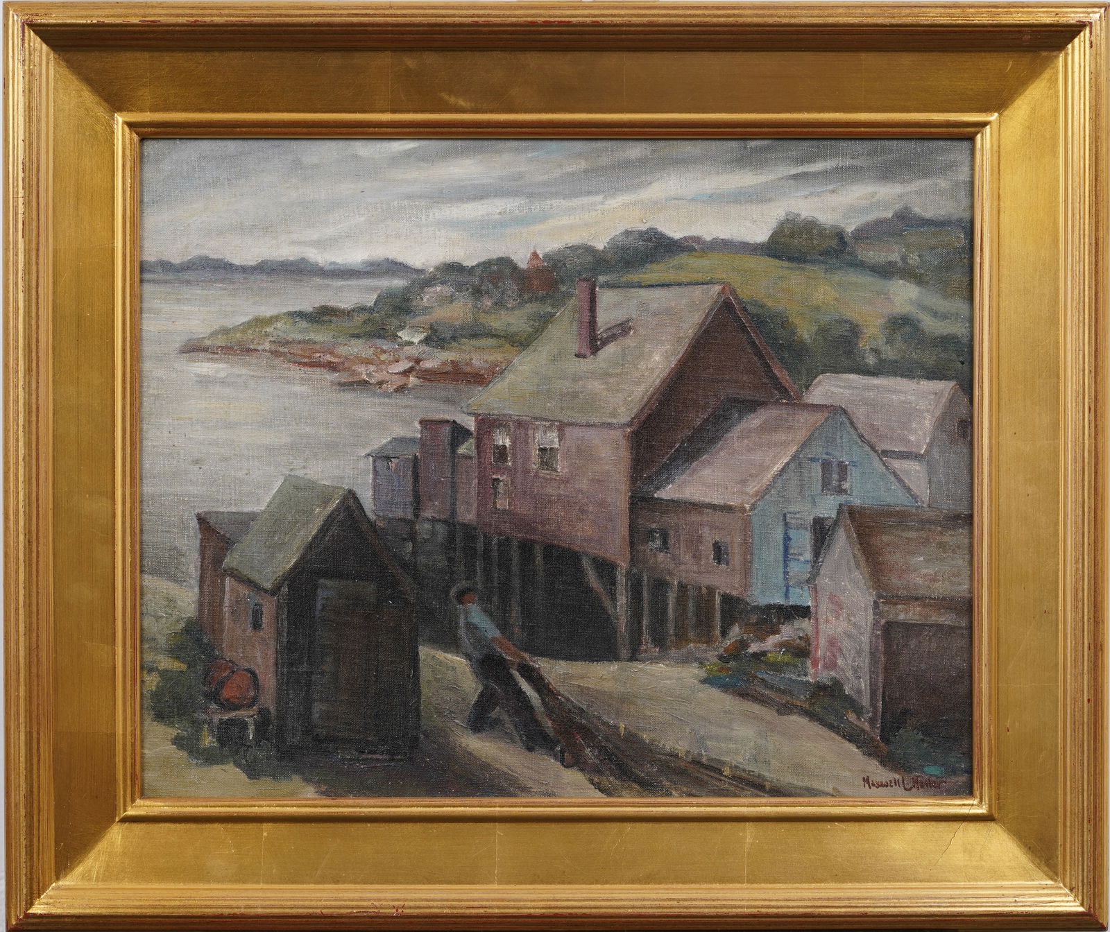 Maxwell L. Heller (1881-1963) Vintage American Impressionist Coastal Seascape Framed Oil Painting (1 of 7)