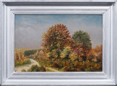 Antique European Impressionist 19th Century Landscape Oil Painting