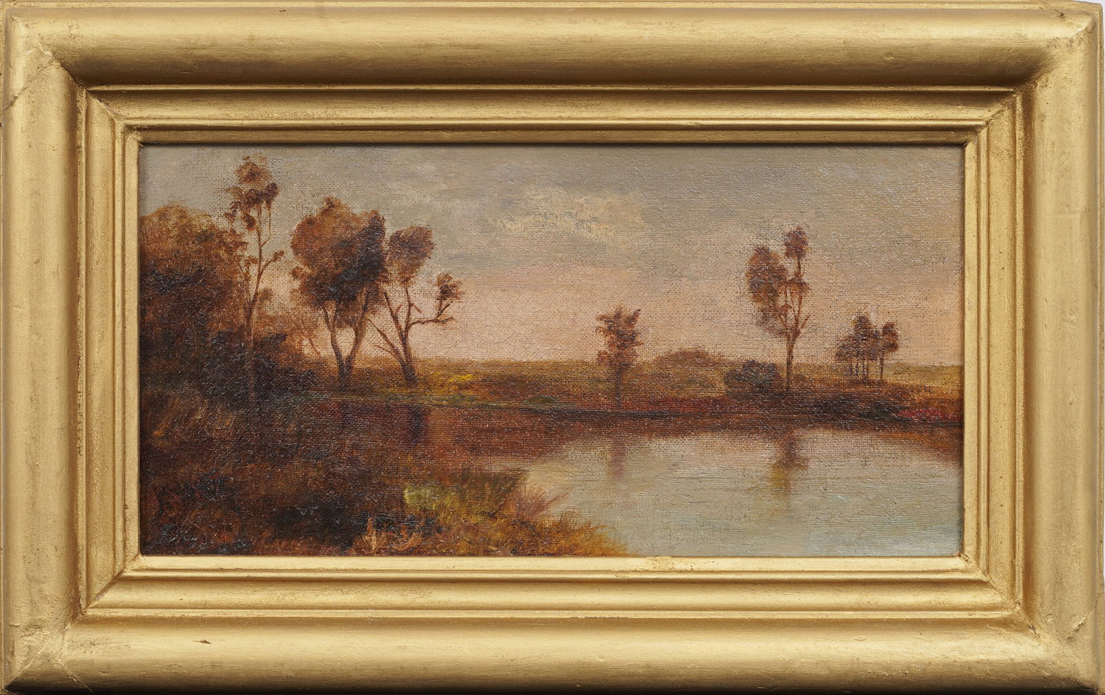 Antique European Impressionist Landscape Framed Oil Painting (1 of 6)
