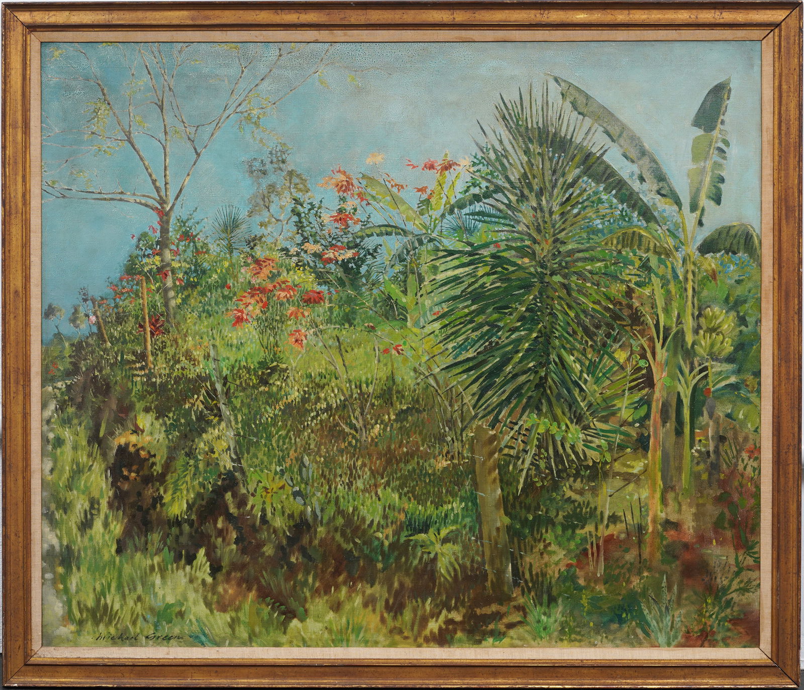 Michael Green 1966 Large Signed Vintage American Impressionist Framed Landscape Oil Painting (1 of 7)