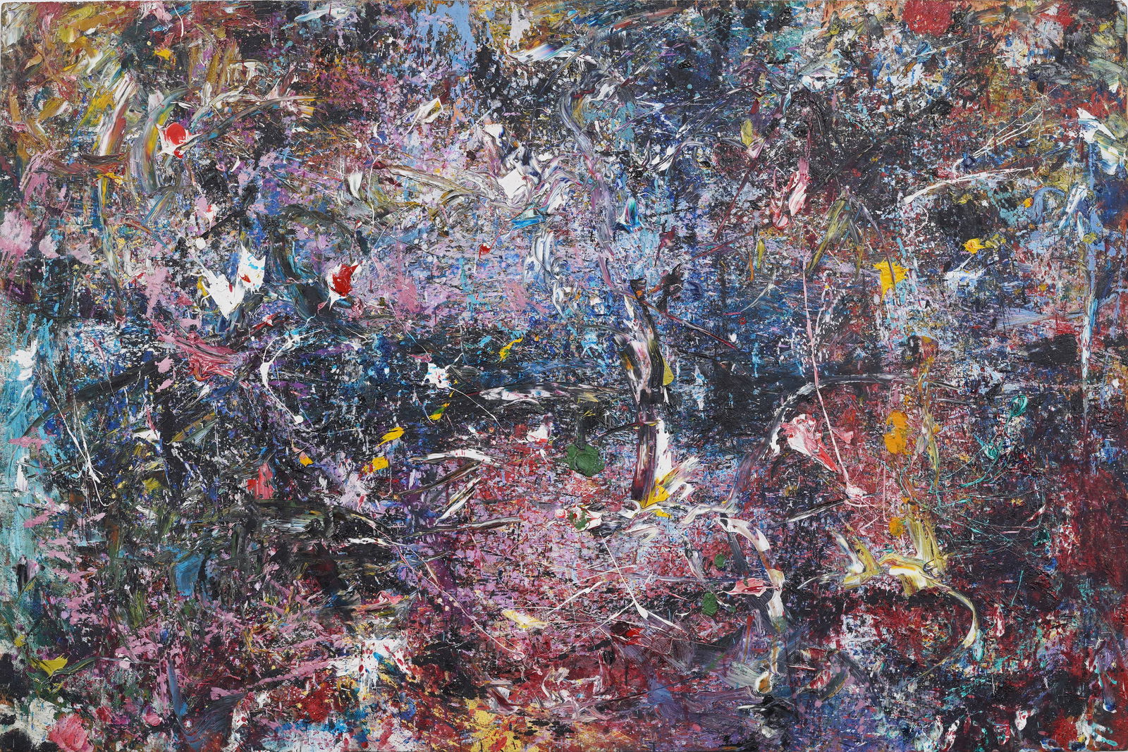 Sharon Serle Vintage American Modernist Mid Century Large Action Painting Abstract Oil Painting (1 of 7)