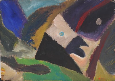 Mike Williams b. 1963 Vintage South Carolina Modernist Signed Abstract Expressionist Oil Painting