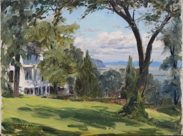 Alan Cantwell Dunn (1900-1974) Antique American Impressionist 1929 Signed Oil Painting