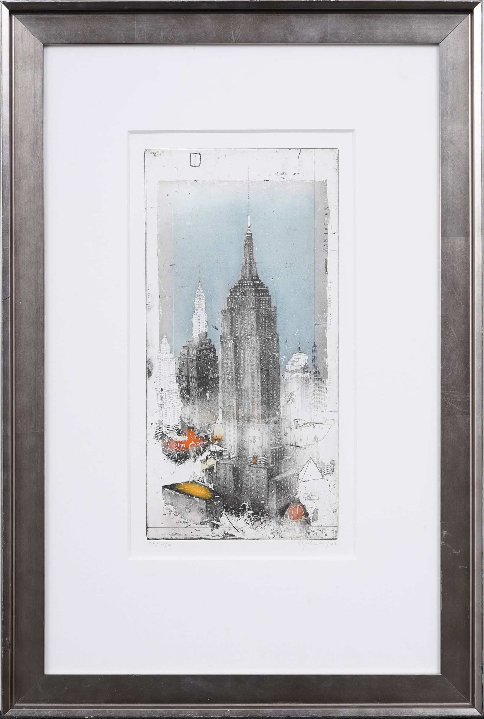 Alexander Befelein Contemporary American Modernist New York City View Signed Etching (1 of 9)