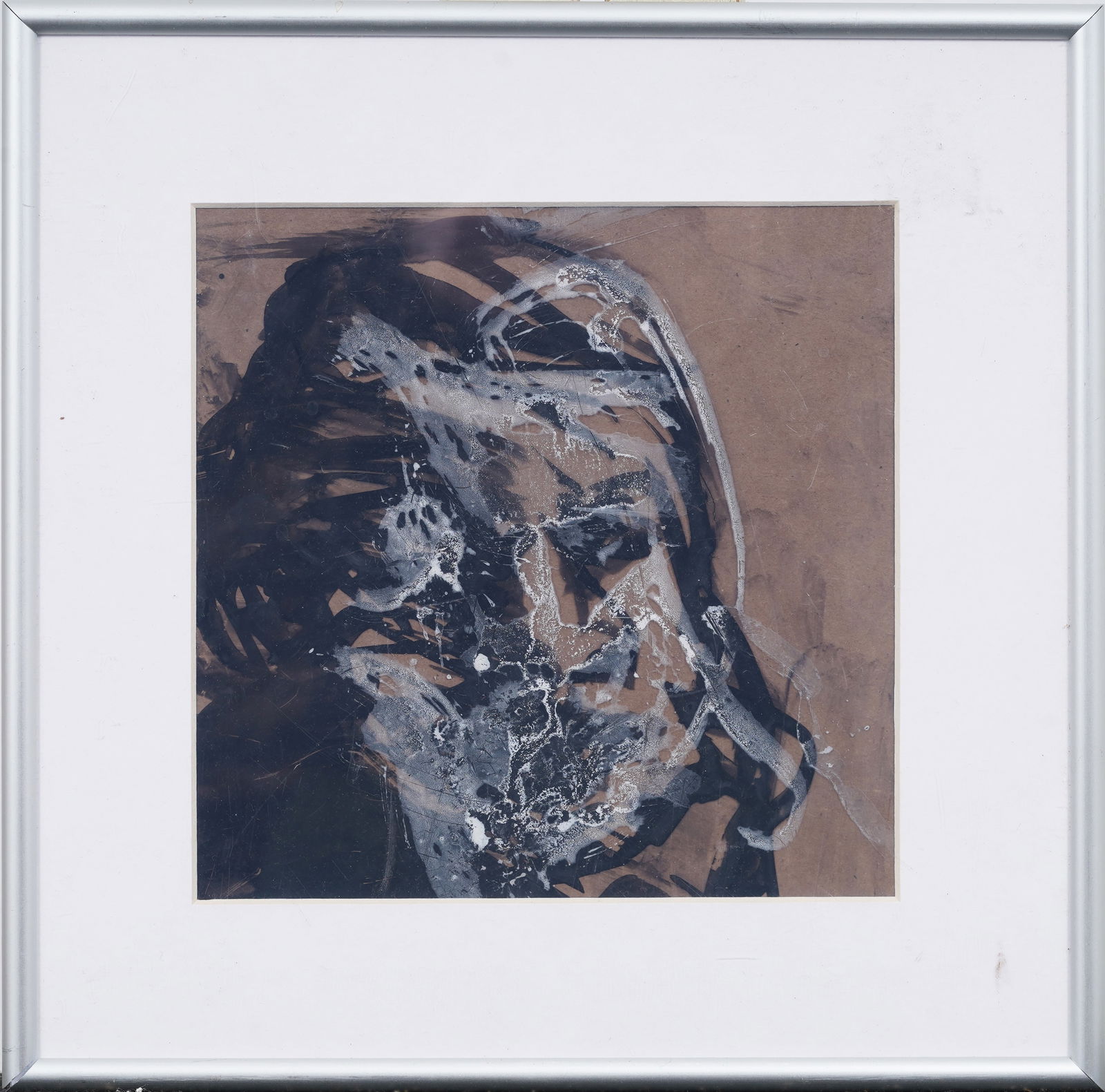 Vintage American Modernist Outsider Art Framed Mixed Media Painting (1 of 4)