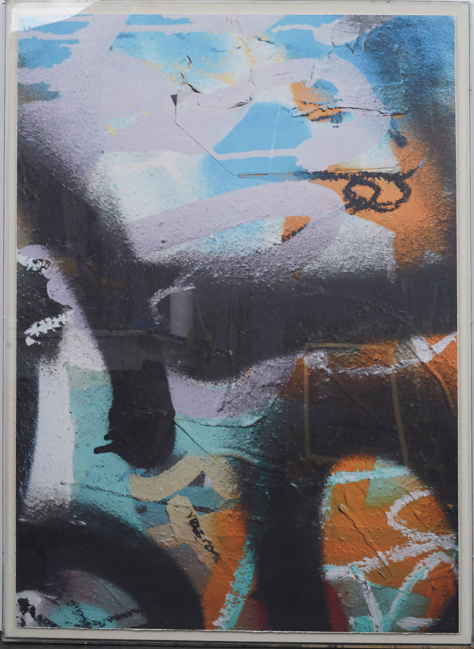 Vintage American Modernist Abstract Expressionist Mixed Media Painting (1 of 6)