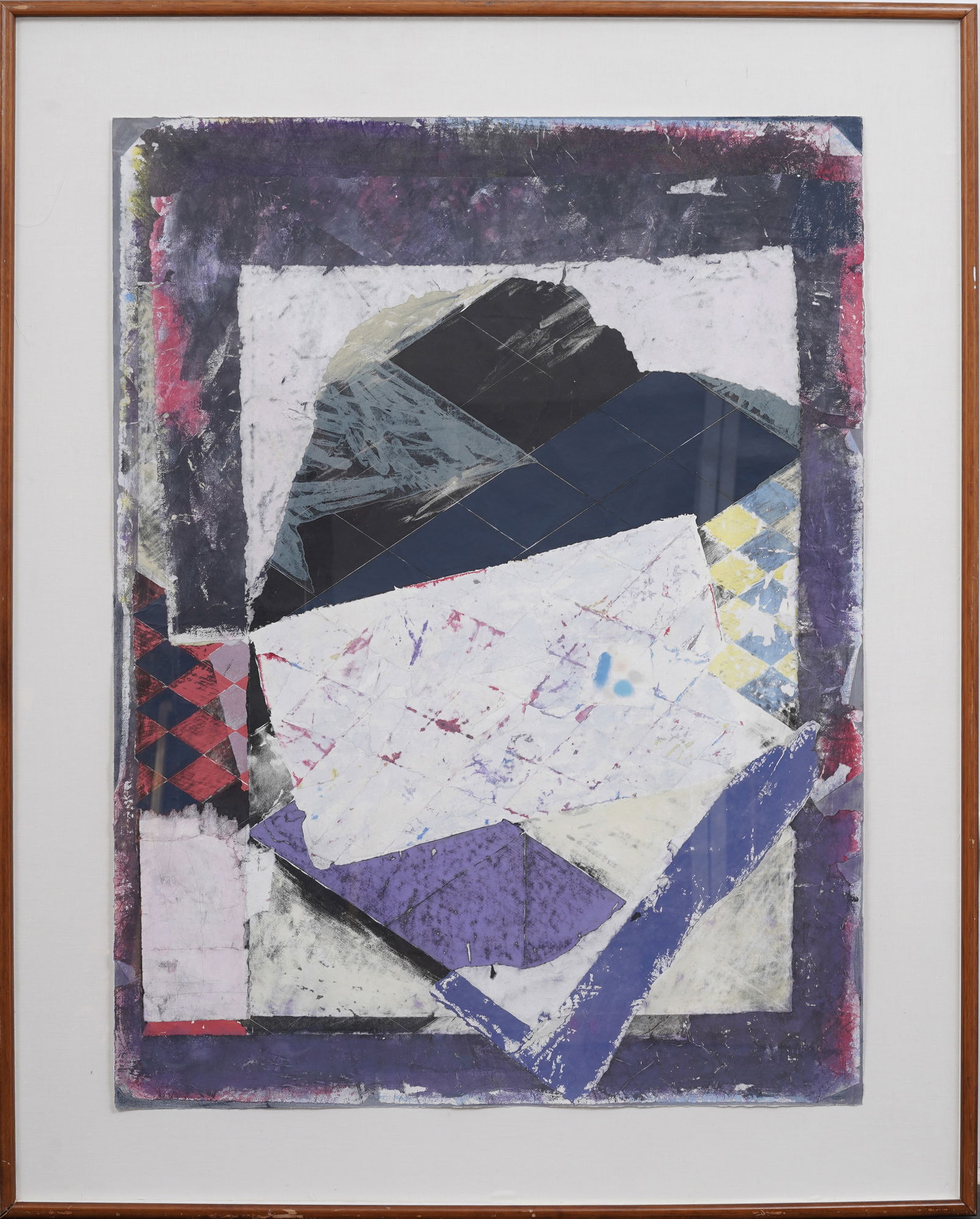 George Joji Miyasaki (1935 - 2013)  Large Vintage American Modernist Abstract Mixed Media Painting (1 of 6)