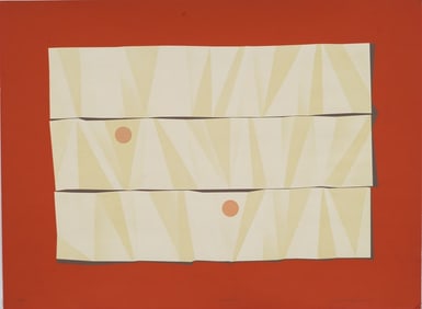 Vintage American Modernist Abstract Screen Print by Arnold Hoffman Jr.