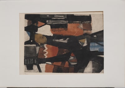 Etching and Aquatint Abstract Signed and Numbered Print by Tuvia Beeri