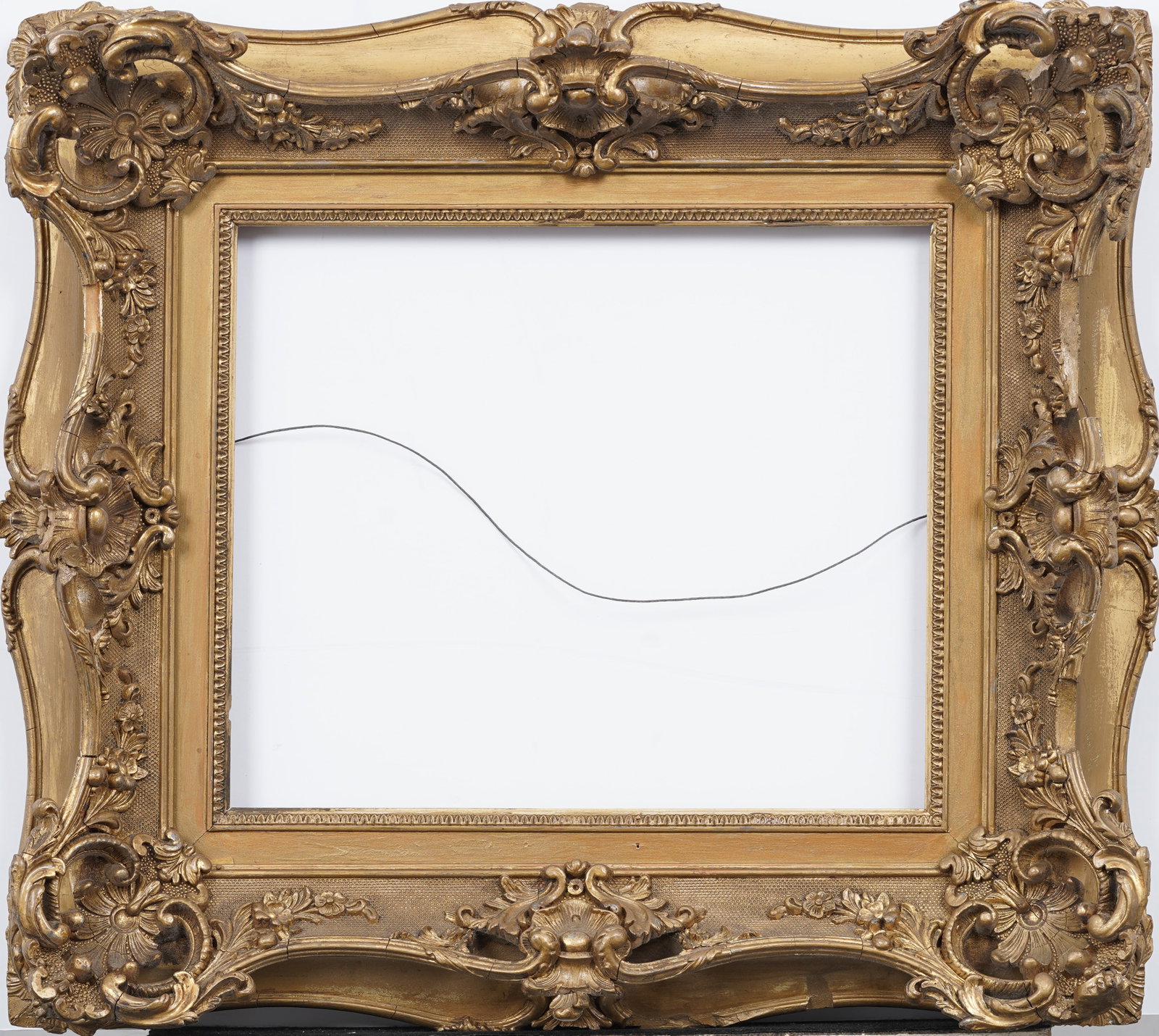 Antique European Impressionist Oil Painting Frame JMW Turner: Antique European oil painting frame. The sizes are written verso. The first size is the overall, then rabbet and finally sight size. Please see all images for condition. Size is measured and written o