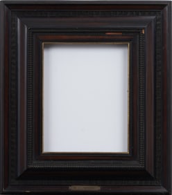 Antique European Black Dutch Ripple Oil Painting Frame