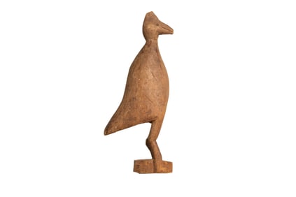 Primitive Hand-Carved Wooden Bird Figure