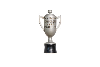 1930s Painted Folk Art Trophy – 2nd Prize Checkers