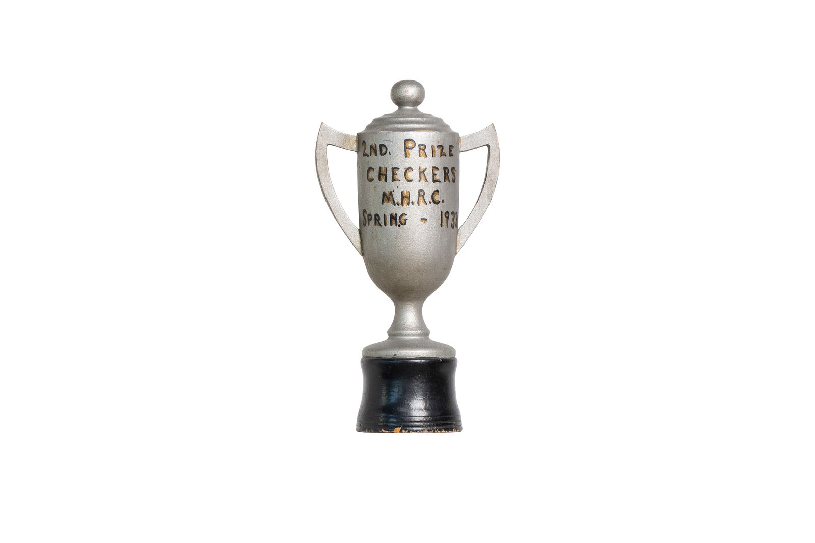 1930s Painted Folk Art Trophy – 2nd Prize Checkers (1 of 6)