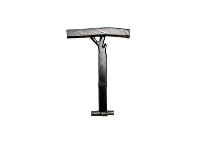 Black Painted Folk T-Form Sculpture