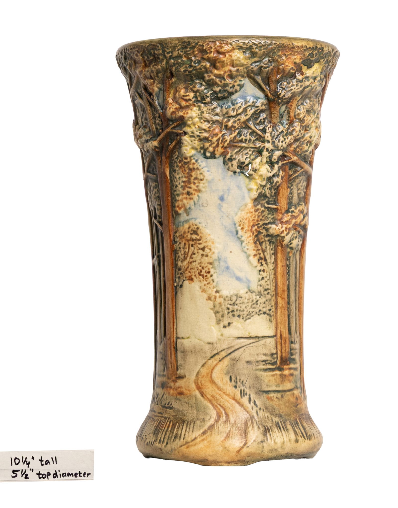 Pair of Woodland Glaze Vases Signed Weller (1 of 7)