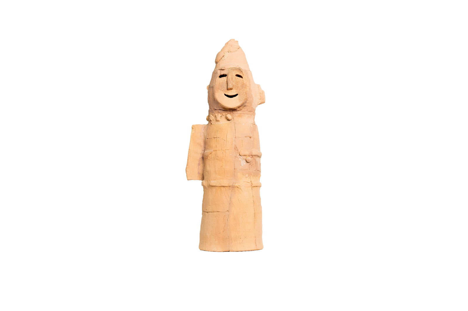 Primitive Terracotta Smiling Figure Sculpture (1 of 9)