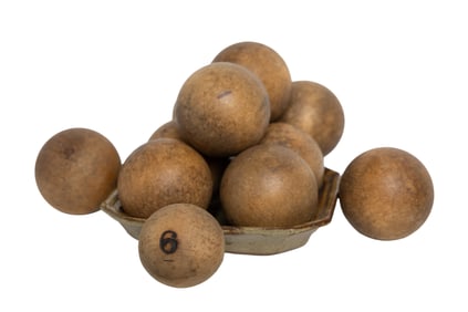 Set of Early Wooden Game Balls (11 Pieces)