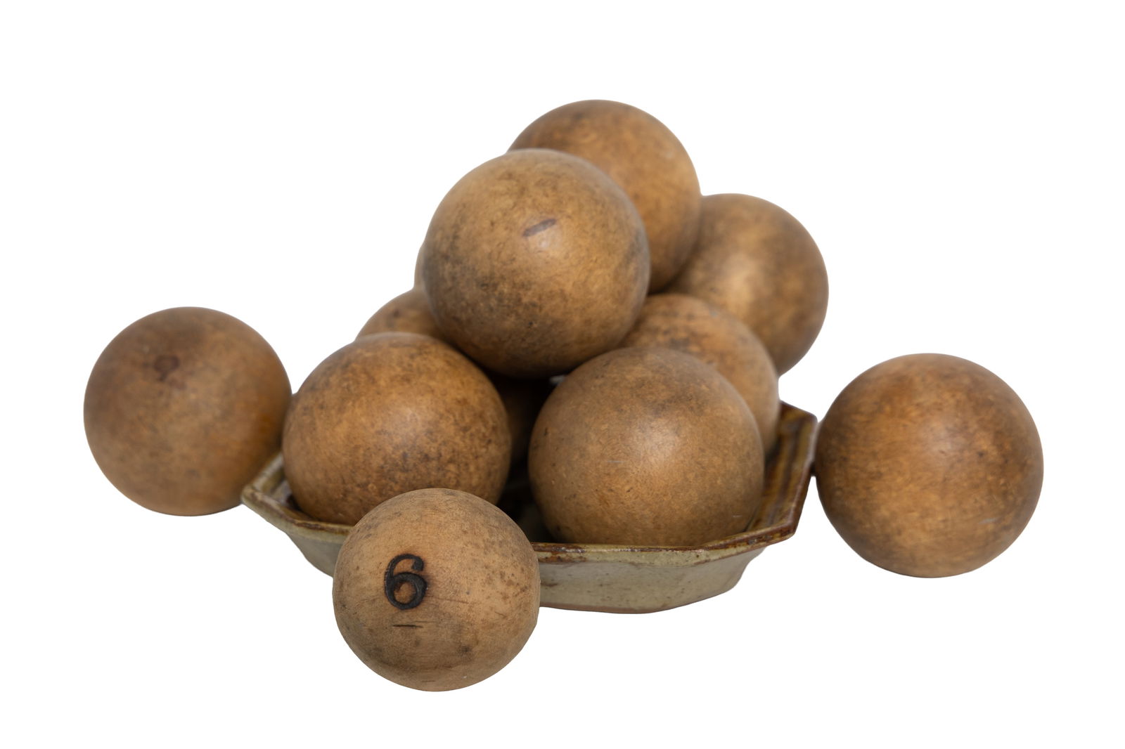 Set of Early Wooden Game Balls (11 Pieces) (1 of 4)