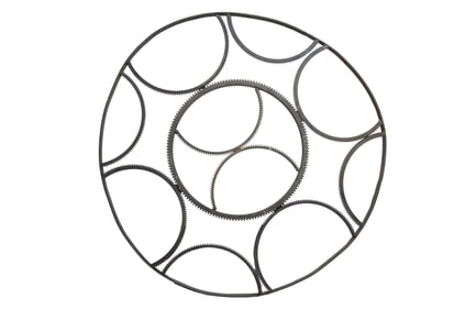 Large Industrial Gear Circle Sculpture (40" Diameter)