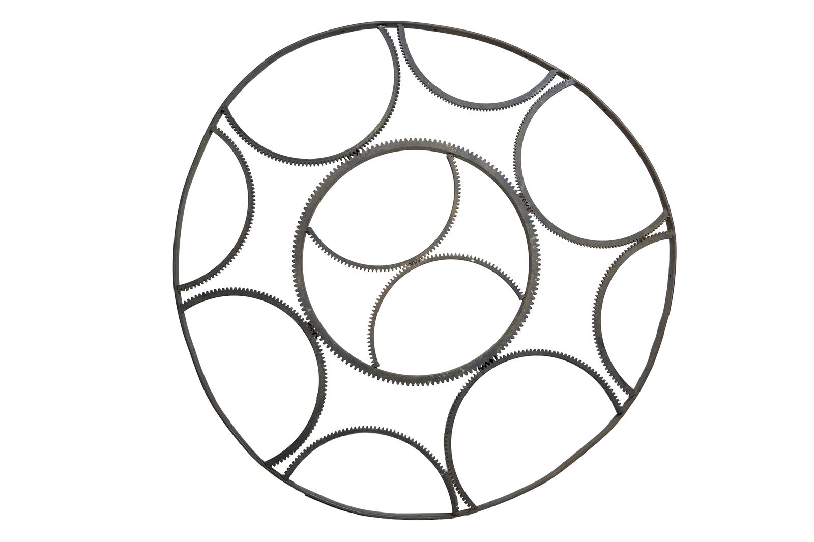 Rod Rosebrook Signed Large Industrial Sculpture Gear Circle Sculpture (40" Diameter) Folk Art (1 of 8)