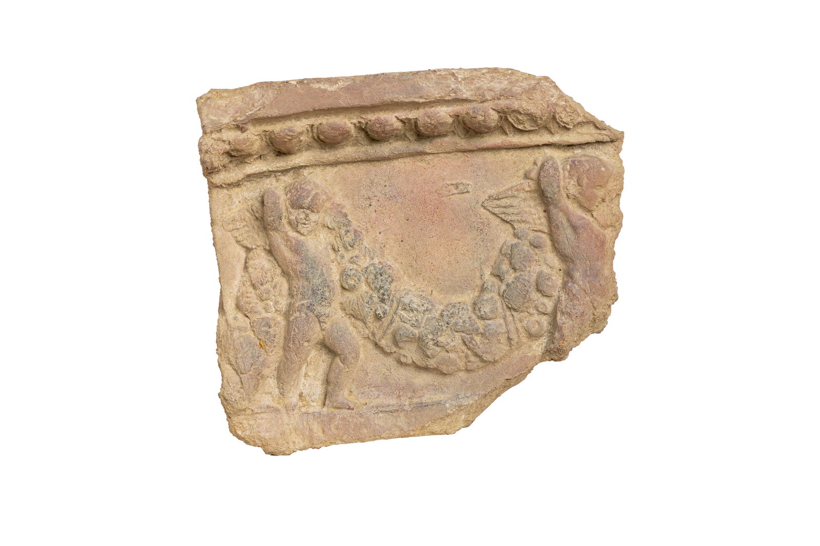 Ancient-Style Stone Relief with Putti and Garland (1 of 4)