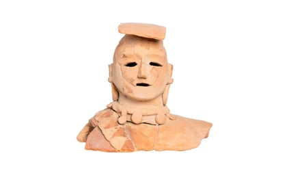 Terracotta Bust with Fragmented Ancient-Style Form