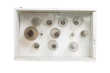 Shadow Box of Vintage Glass Bulbs