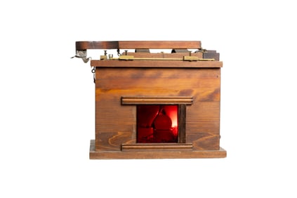 Vintage Mechanical Light Box with Red Window