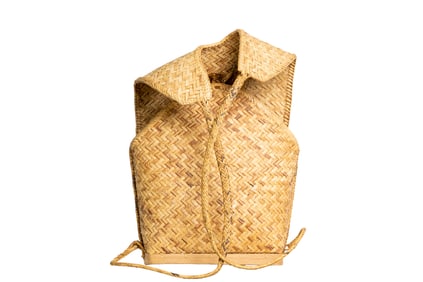Large Woven Basket Backpack