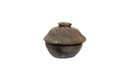 Small Lidded Stoneware Pot
