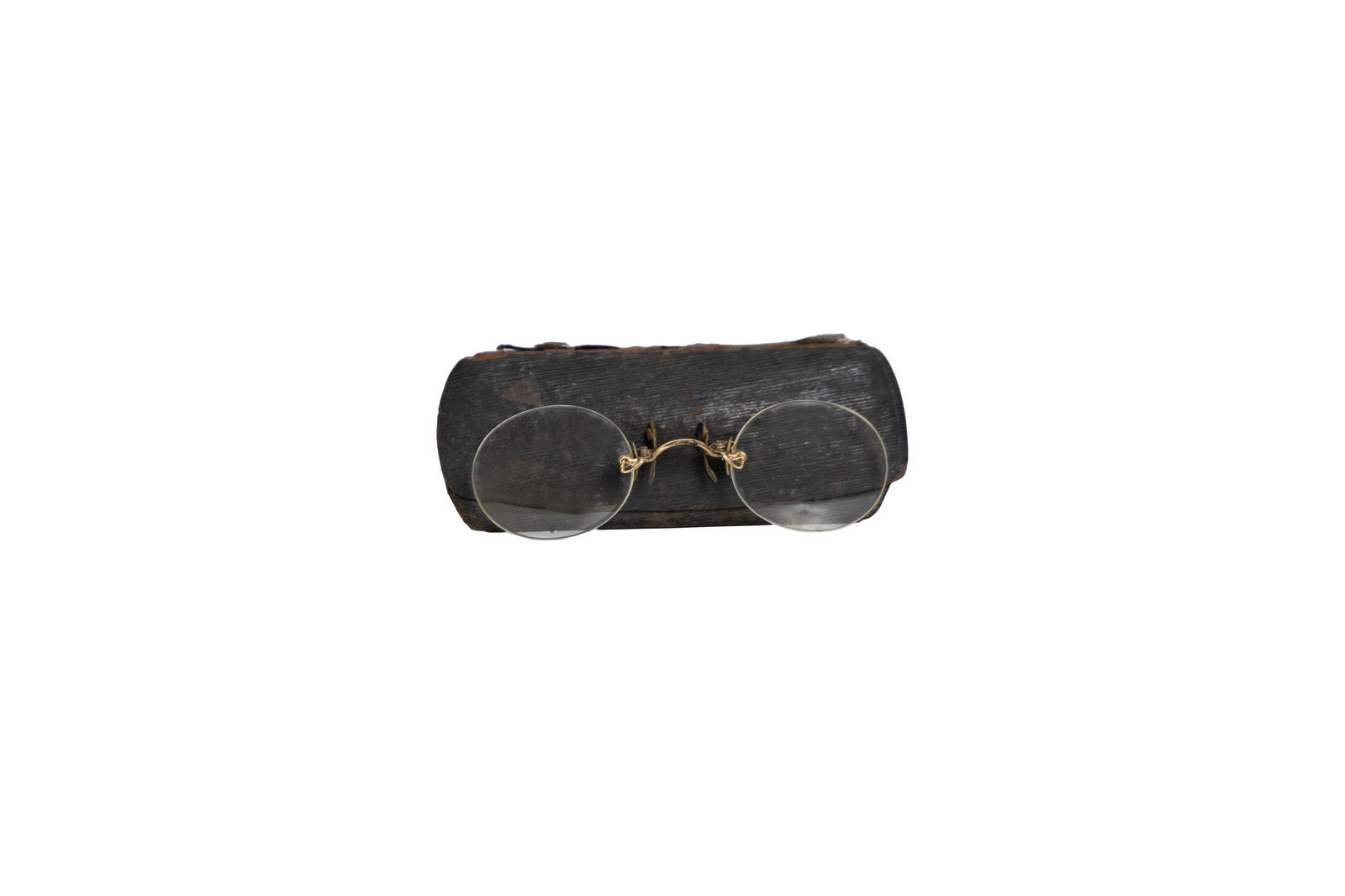 Pair of Antique Eyeglasses with Wooden Case (1 of 4)
