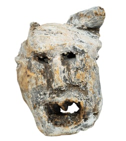Severely Weathered Primitive Carved Mask
